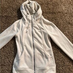 Lululemon Sherpa lined  Gray Hooded Jacket